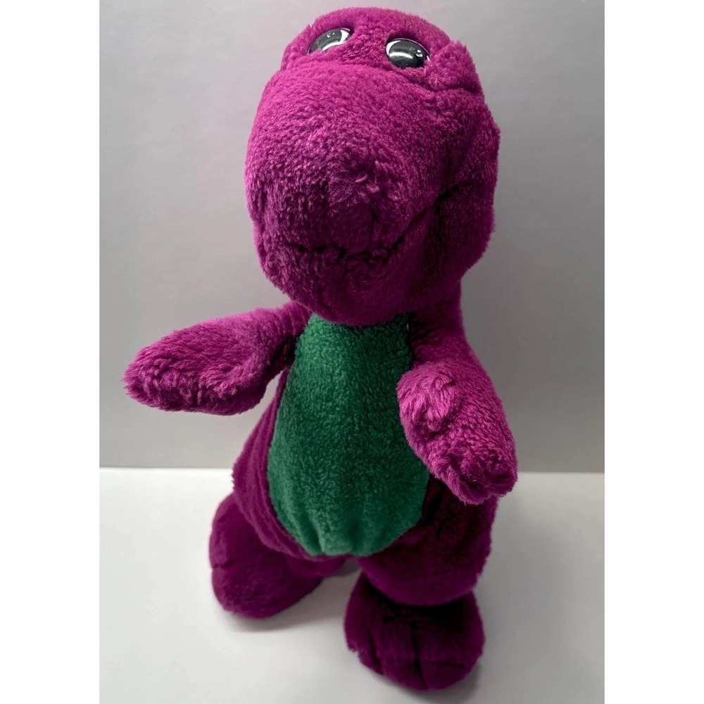 Vintage Barnie Plush Toy 1992 Stuffed Animal Barnie & Friends Purple Lions Group